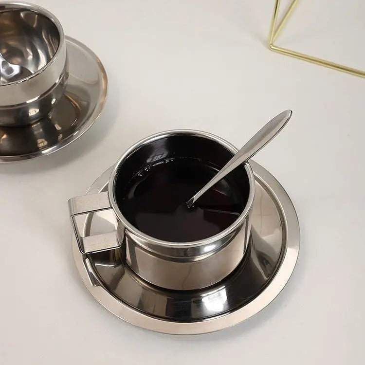 Juego de café de acero inoxidable
