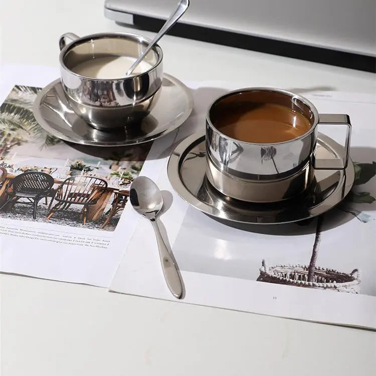 Juego de café de acero inoxidable