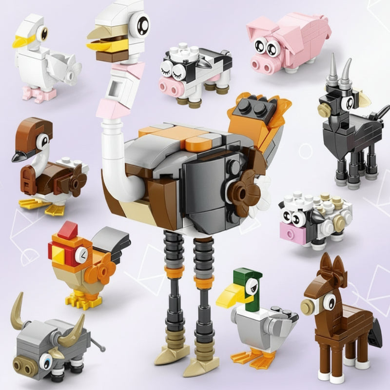 Juego de construcción de bloques educativos para concentración y creatividad