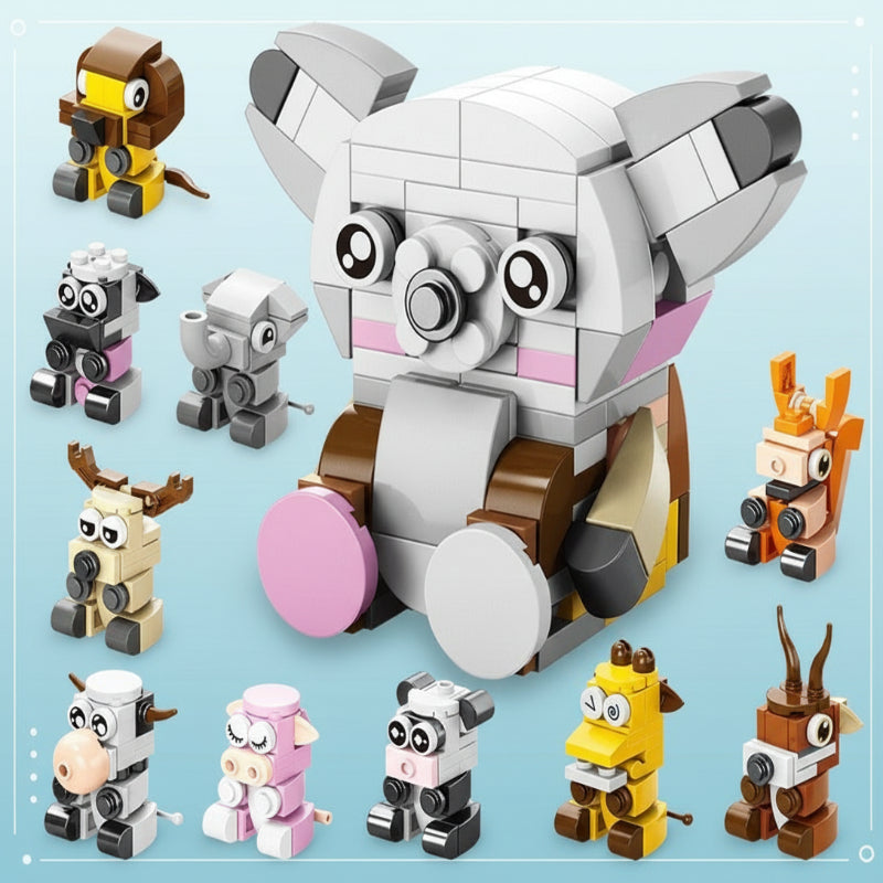 Juego de construcción de bloques educativos para concentración y creatividad