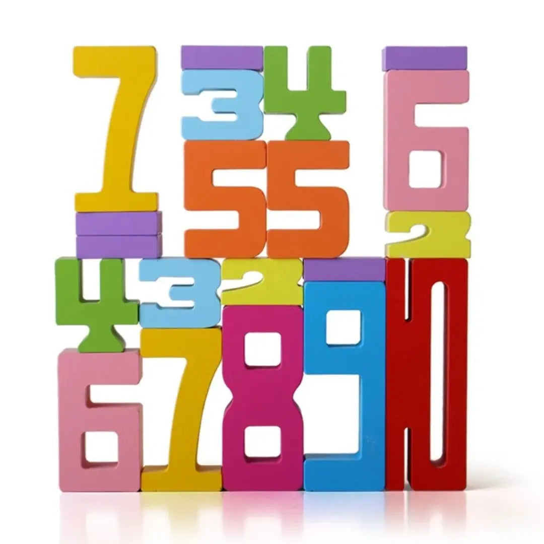 Juego de construcción de madera Montessori