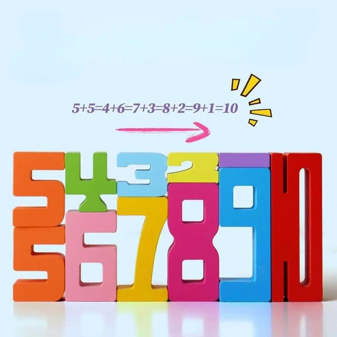 Juego de construcción de madera Montessori