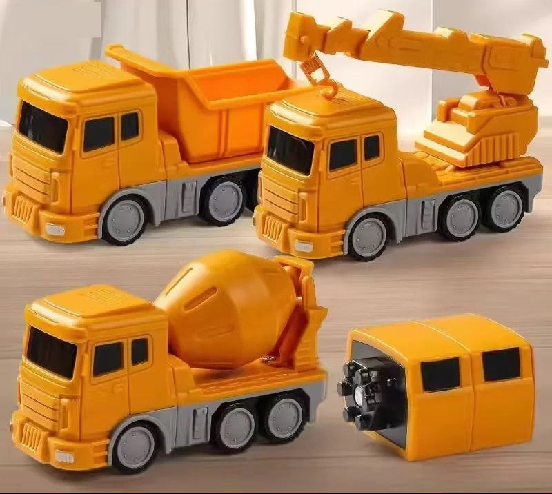 Juego de construcción magnético infantil de robot transformable y coches, juguete educativo STEM