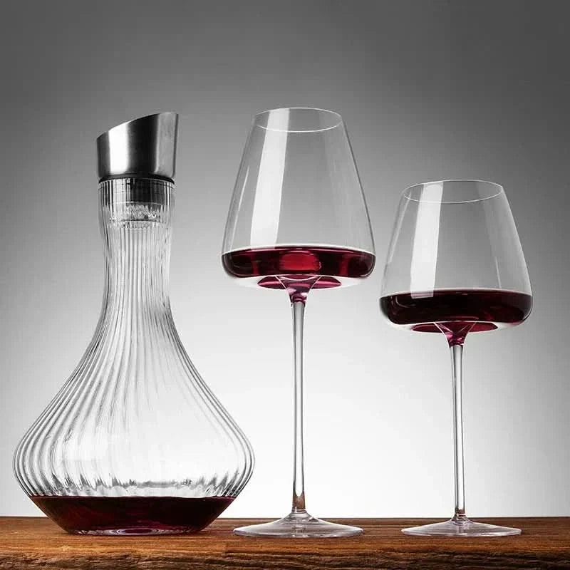 Juego de copas de cristal de vino y champán hechas a mano – 2, 4 o 6 piezas, 4 tamaños