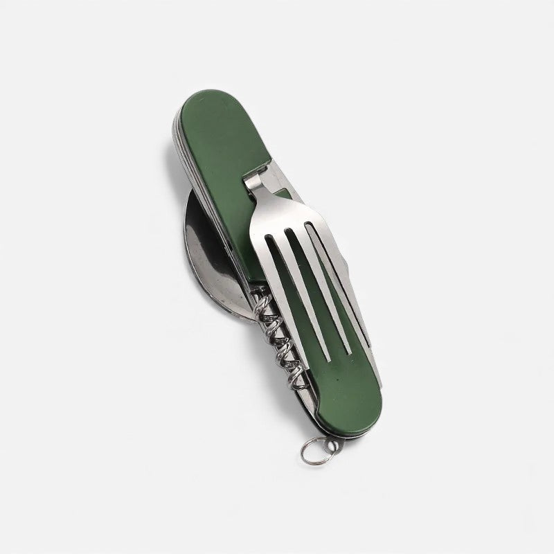 Juego de cubiertos plegables para exterior 4 en 1