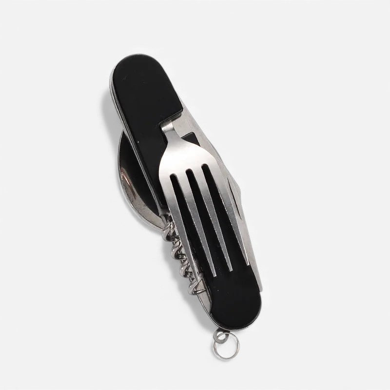 Juego de cubiertos plegables para exterior 4 en 1