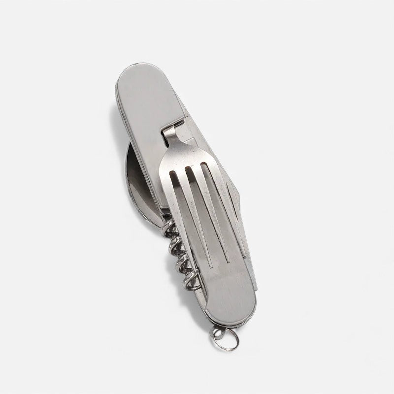 Juego de cubiertos plegables para exterior 4 en 1