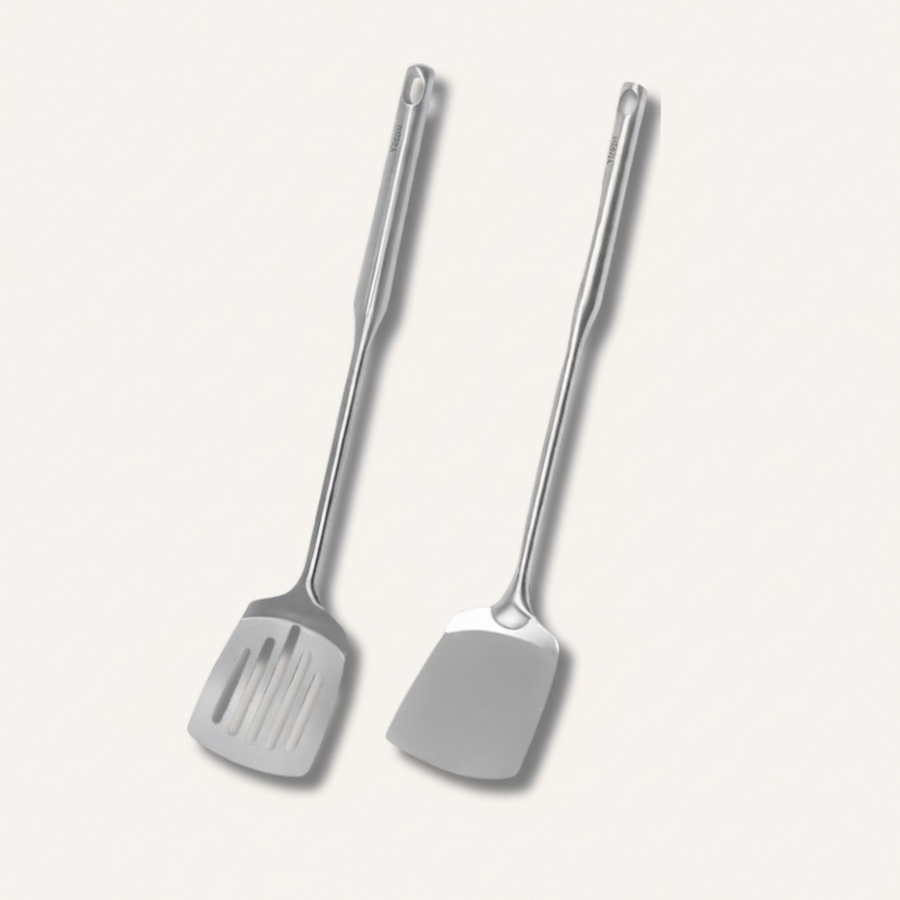 Juego de Espátulas de Cocina de Titanio Puro Versátiles para Altas Temperaturas