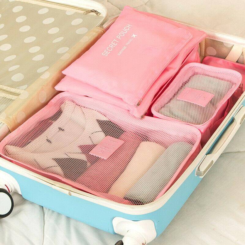 Juego de organizadores de viaje para maleta (2 piezas) – Bolsas de Almacenamiento para Ahorrar Espacio