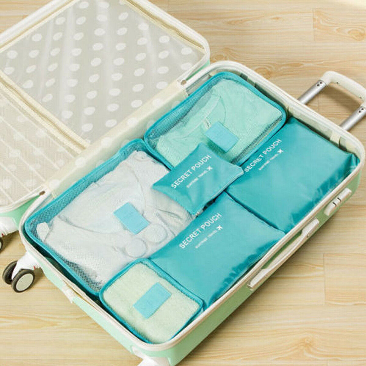 Juego de organizadores de viaje para maleta (2 piezas) – Bolsas de Almacenamiento para Ahorrar Espacio