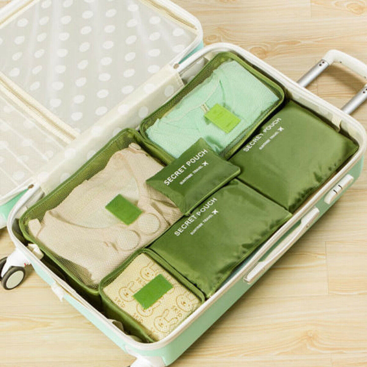 Juego de organizadores de viaje para maleta (2 piezas) – Bolsas de Almacenamiento para Ahorrar Espacio