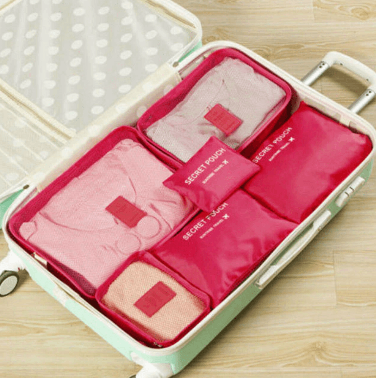 Juego de organizadores de viaje para maleta (2 piezas) – Bolsas de Almacenamiento para Ahorrar Espacio