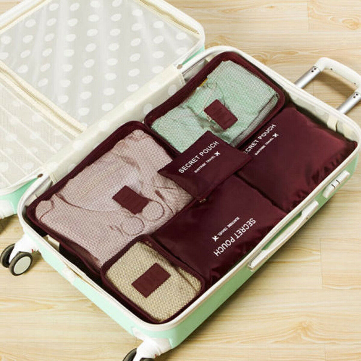 Juego de organizadores de viaje para maleta (2 piezas) – Bolsas de Almacenamiento para Ahorrar Espacio