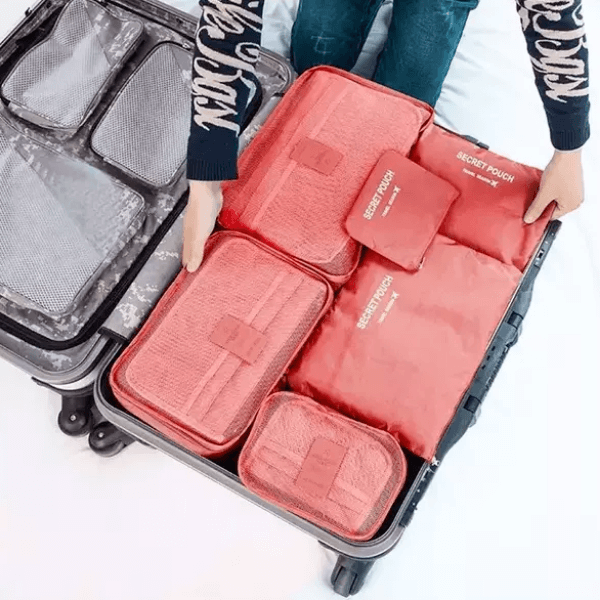 Juego de organizadores de viaje para maleta (2 piezas) – Bolsas de Almacenamiento para Ahorrar Espacio