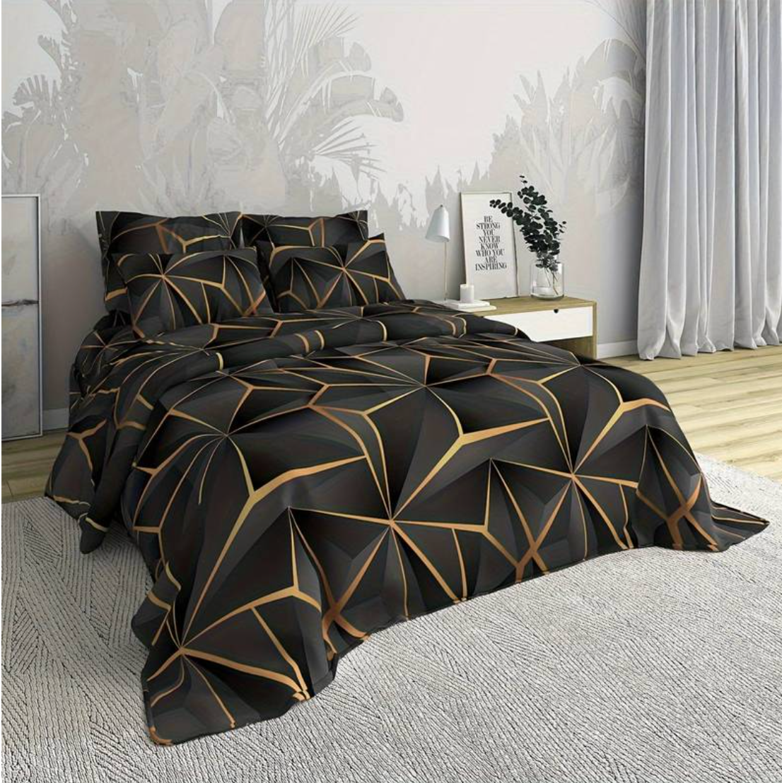Juego de ropa de cama de microfibra de estilo hotelero