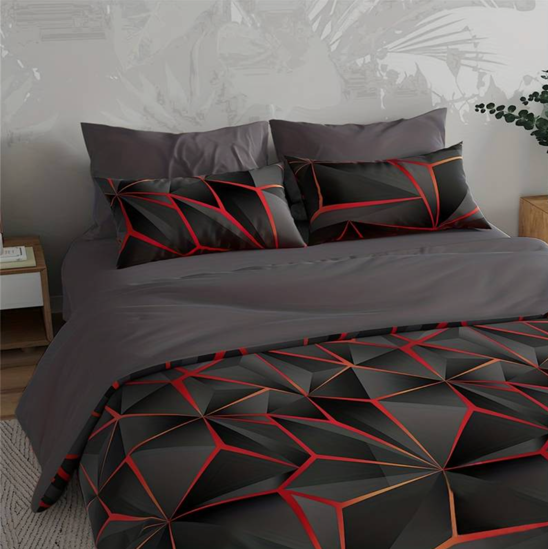 Juego de ropa de cama de microfibra de estilo hotelero