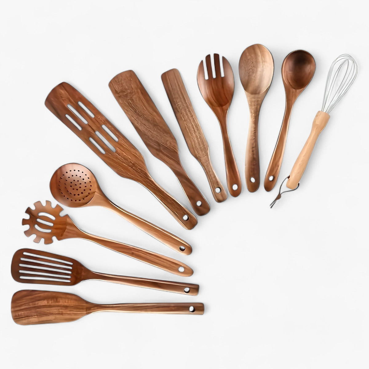 Juego de Utensilios de Cocina de Madera | Seguro y Versátil