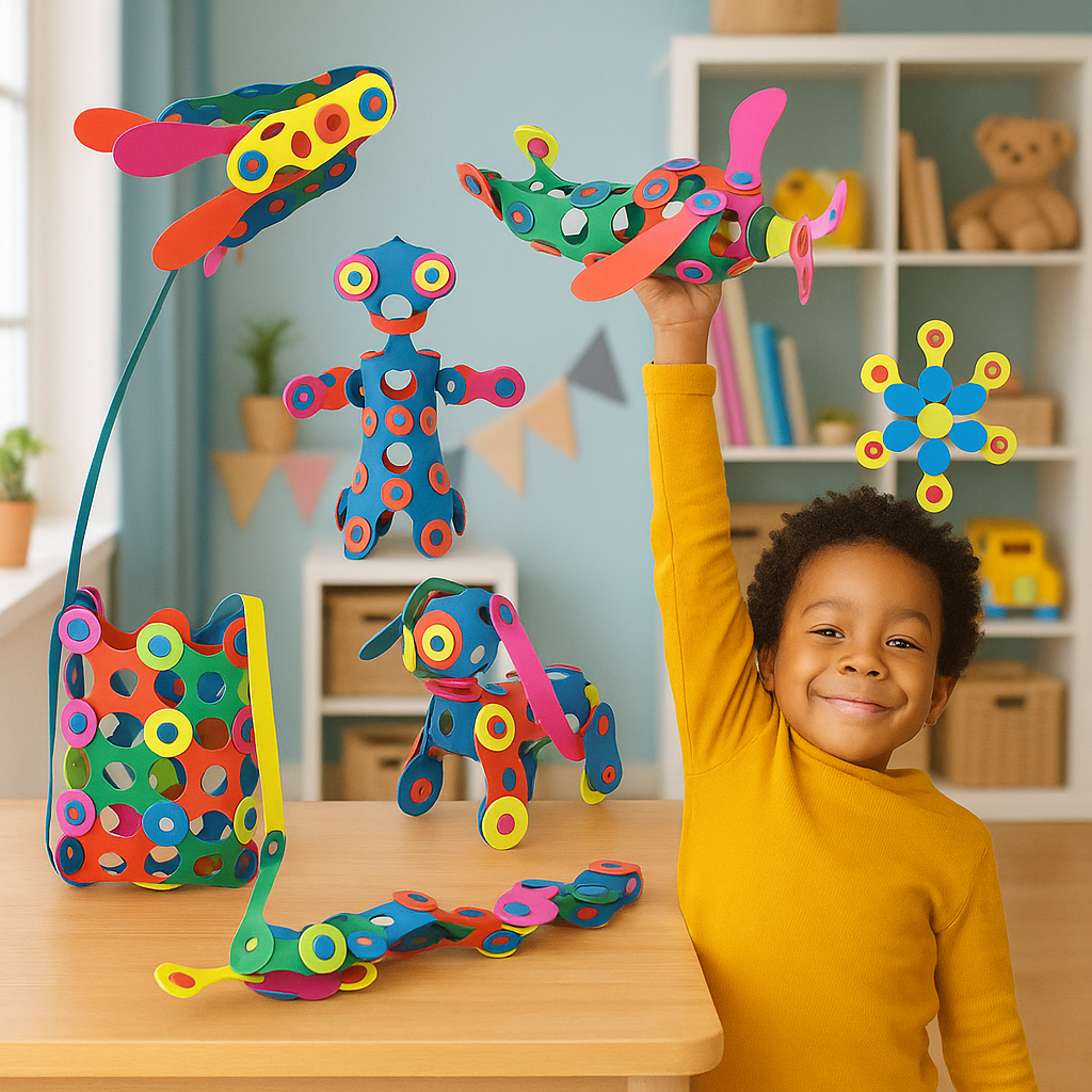 Juguete de bloques de construcción magnéticos STEM para niños