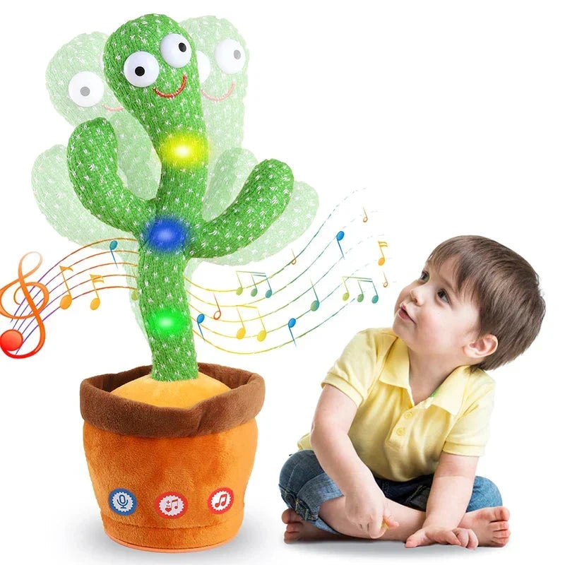 Juguete de cactus bailarín y parlante interactivo para niños con canciones