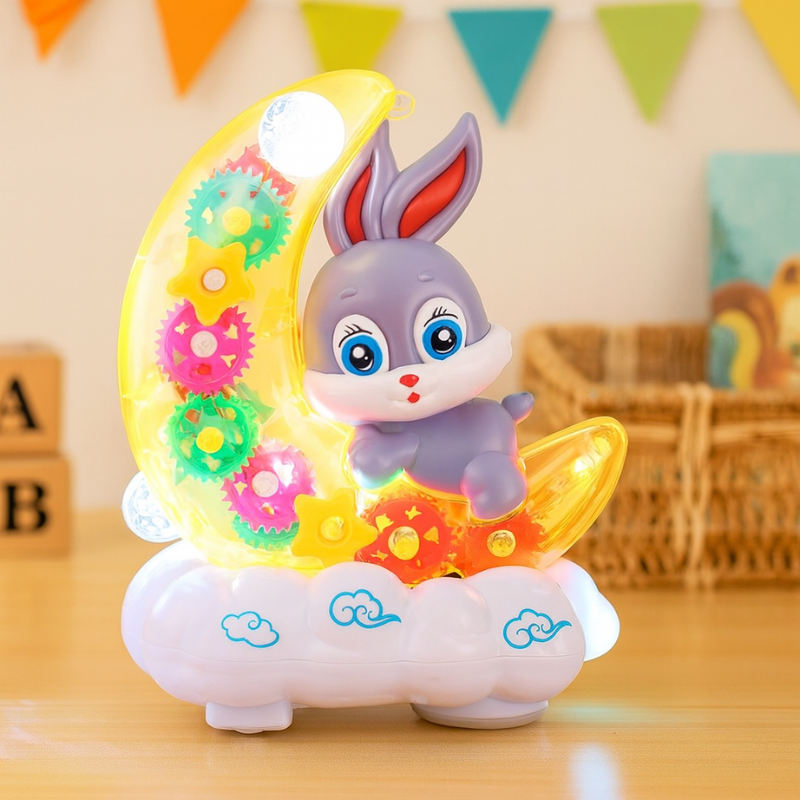 Juguete de conejo danzante e interactivo con luces para niños