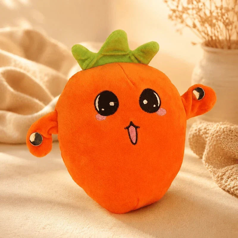 Juguete de peluche interactivo musical con forma de fruta sensible al tacto