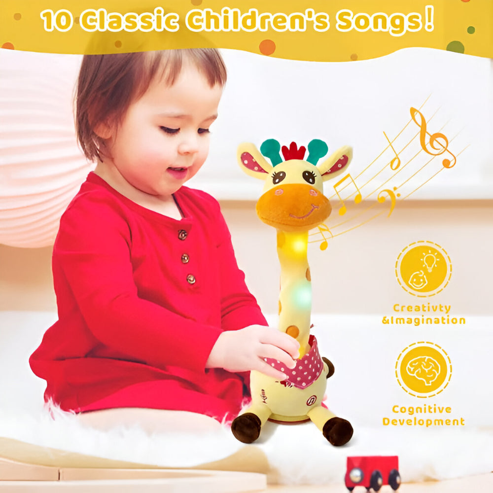 Juguete interactivo de peluche de jirafa que canta - Compañero musical para niños