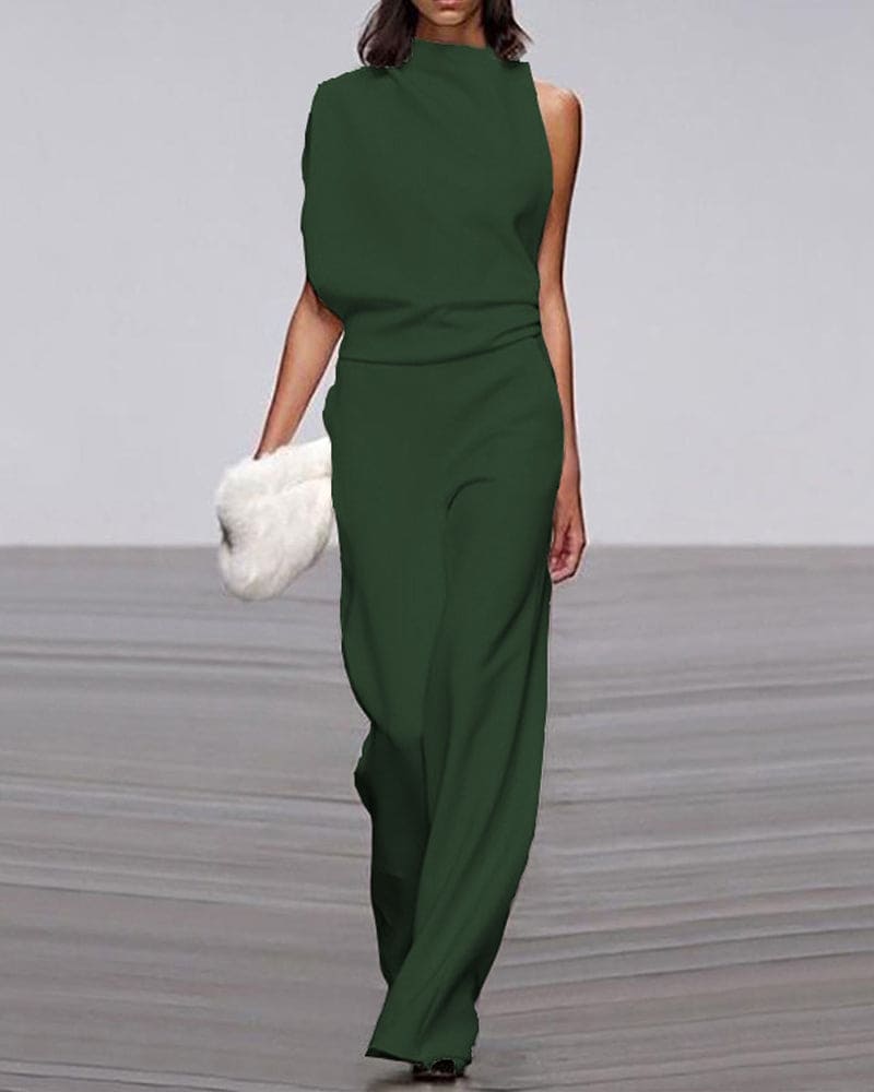 Jumpsuit elegante con cuello alto