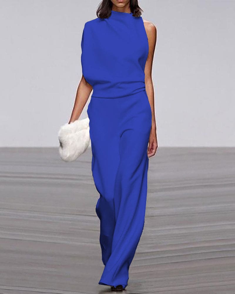 Jumpsuit elegante con cuello alto