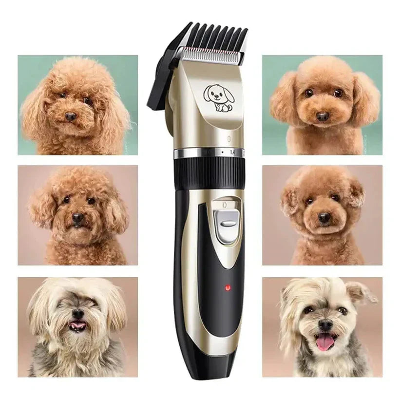 Kit de cortapelos silencioso para perros con peines ajustables