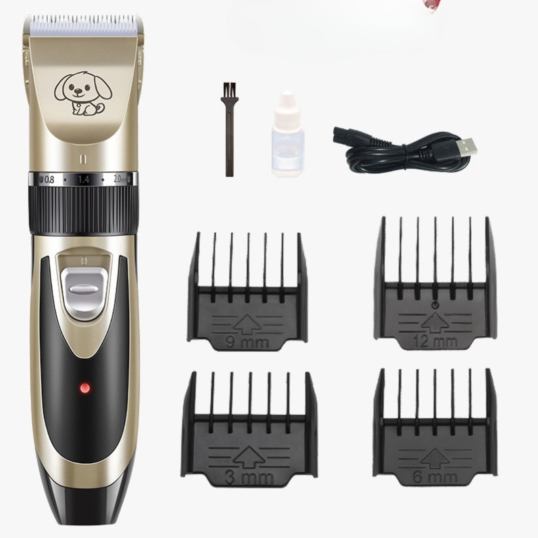 Kit de cortapelos silencioso para perros con peines ajustables