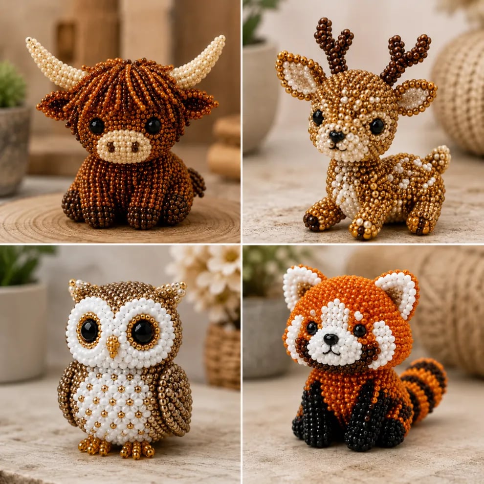 Kit de manualidades con cuentas: Crea divertidas miniaturas