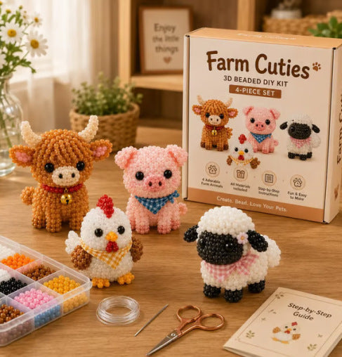 Kit de manualidades con cuentas: Crea divertidas miniaturas