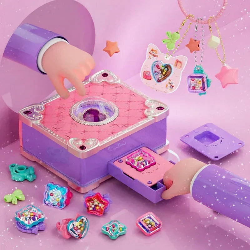 Kit de manualidades de joyas y pegatinas 3D DIY para niños