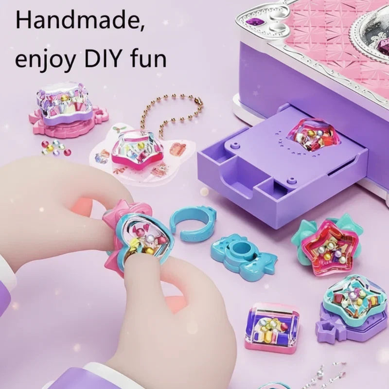 Kit de manualidades de joyas y pegatinas 3D DIY para niños