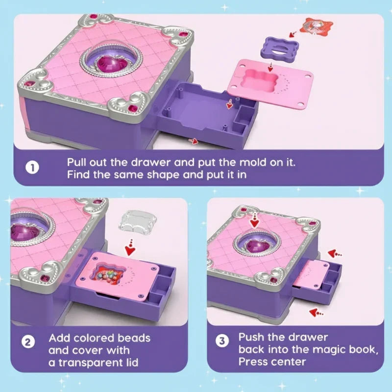 Kit de manualidades de joyas y pegatinas 3D DIY para niños