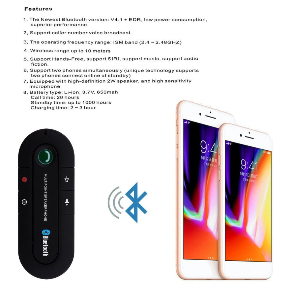 Kit manos libres Bluetooth para coche