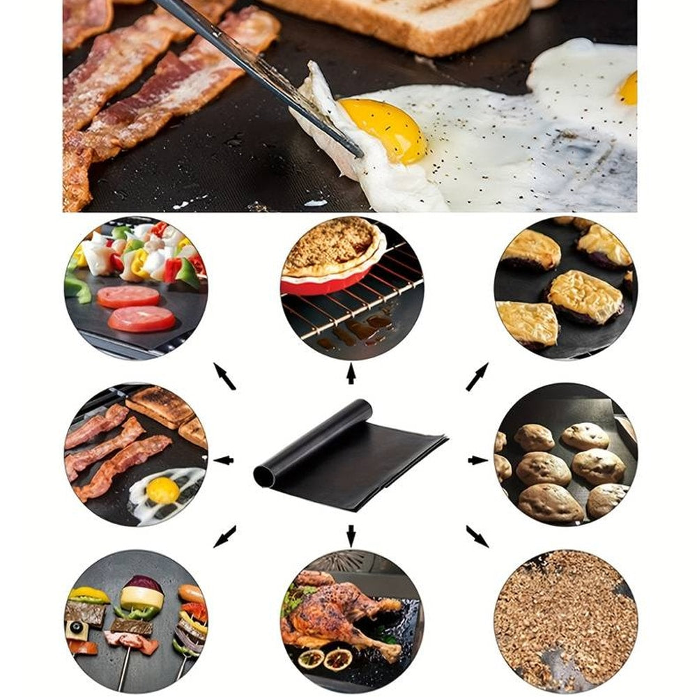 Láminas Antiadherentes de Teflón para Barbacoa y Parrilla (5 Piezas)