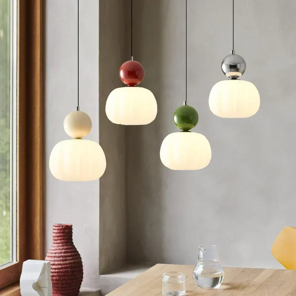 Lámpara colgante Art Déco de diseño Bauhaus - Crema