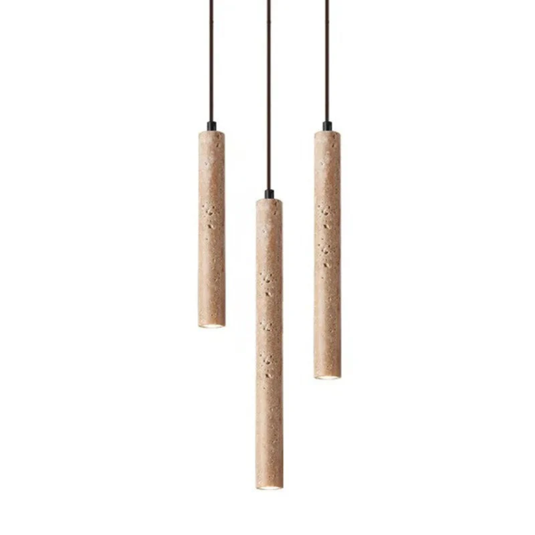 Lámpara colgante LED de travertino estilo wabi-sabi minimalista