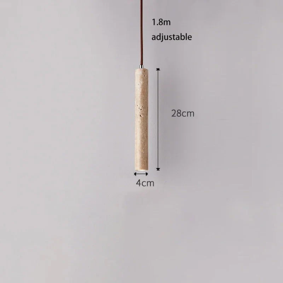 Lámpara colgante LED de travertino estilo wabi-sabi minimalista