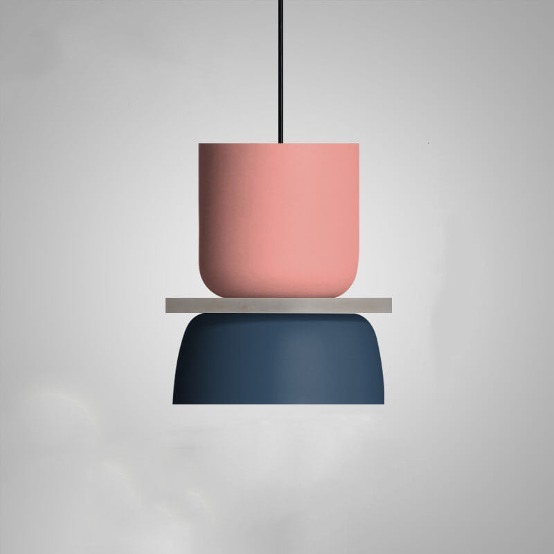 Lámpara colgante LED Macaron con diseño de colores de estilo escandinavo
