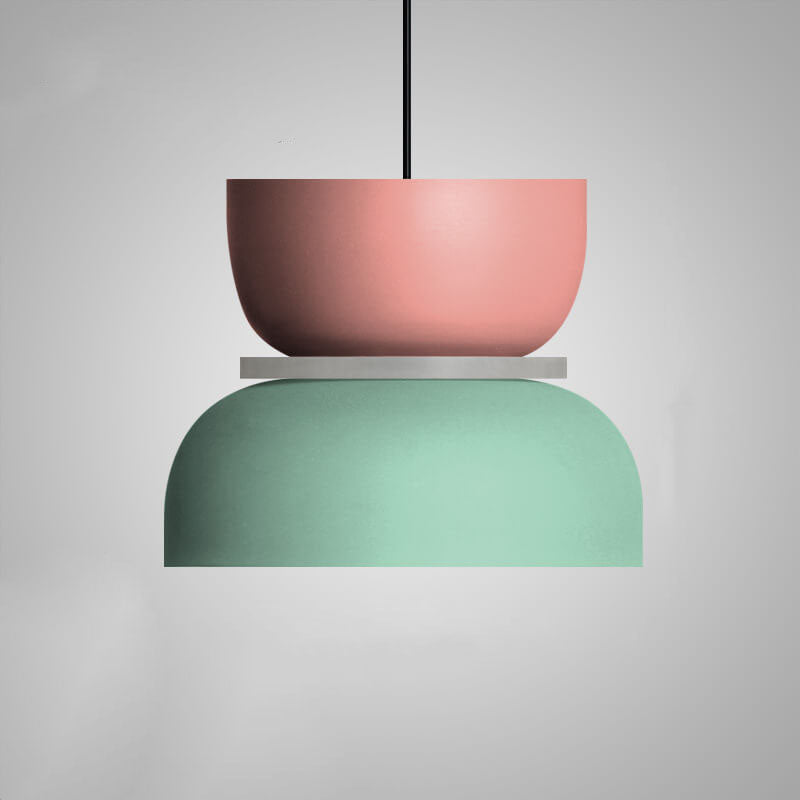 Lámpara colgante LED Macaron con diseño de colores de estilo escandinavo