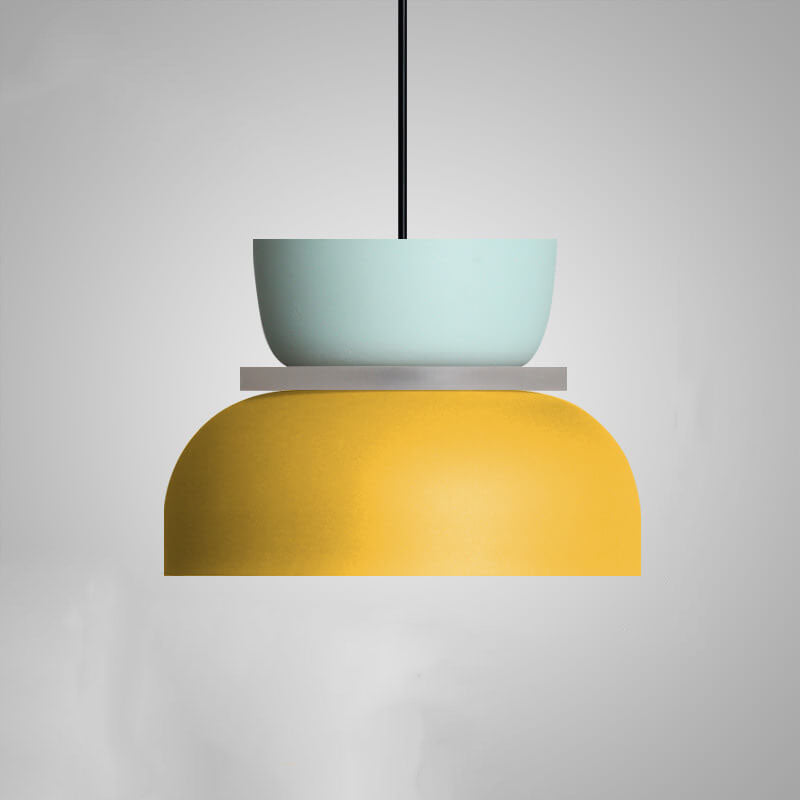 Lámpara colgante LED Macaron con diseño de colores de estilo escandinavo