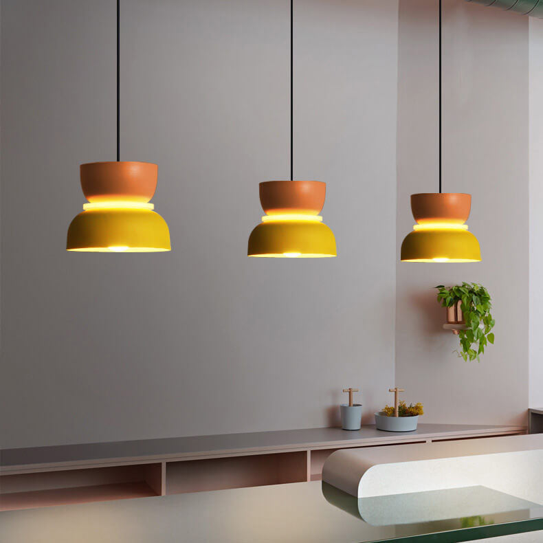 Lámpara colgante LED Macaron con diseño de colores de estilo escandinavo