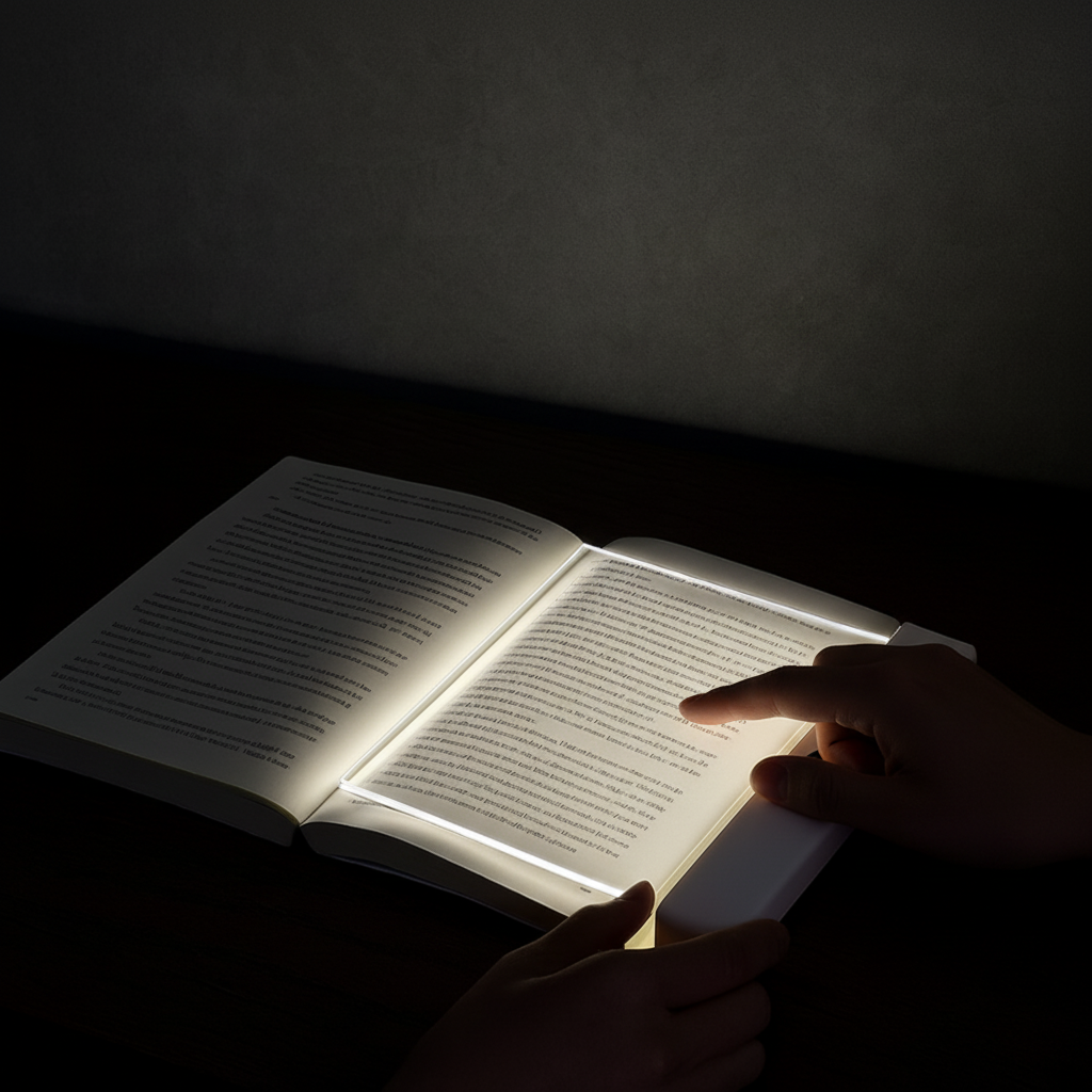 Lámpara de lectura LED para libros, ultrafina y recargable por USB
