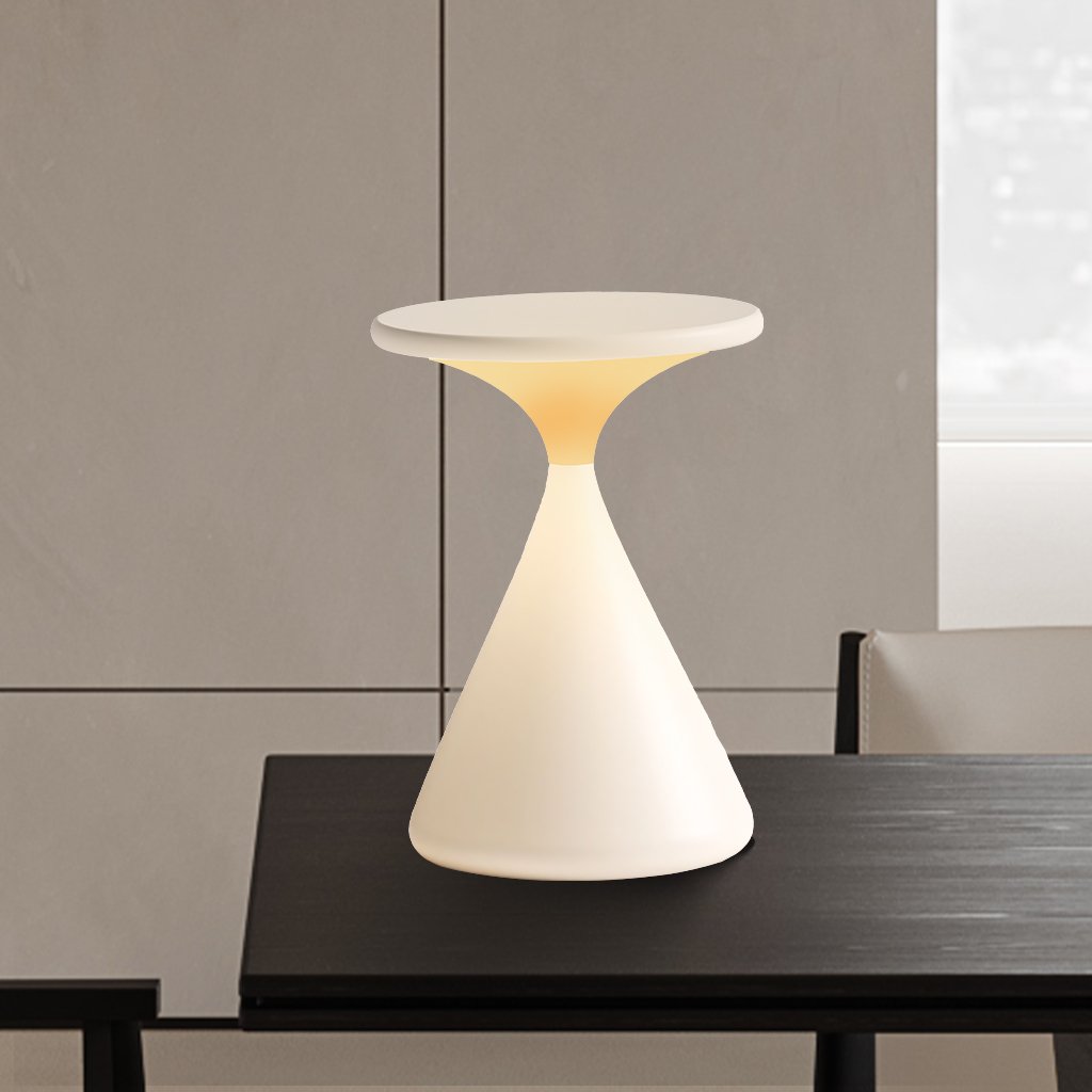 Lámpara de mesa inalámbrica | Diseño en forma de reloj de arena