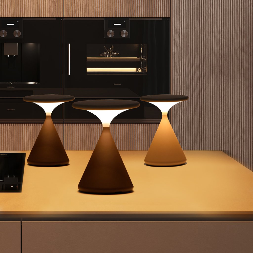 Lámpara de mesa inalámbrica | Diseño en forma de reloj de arena