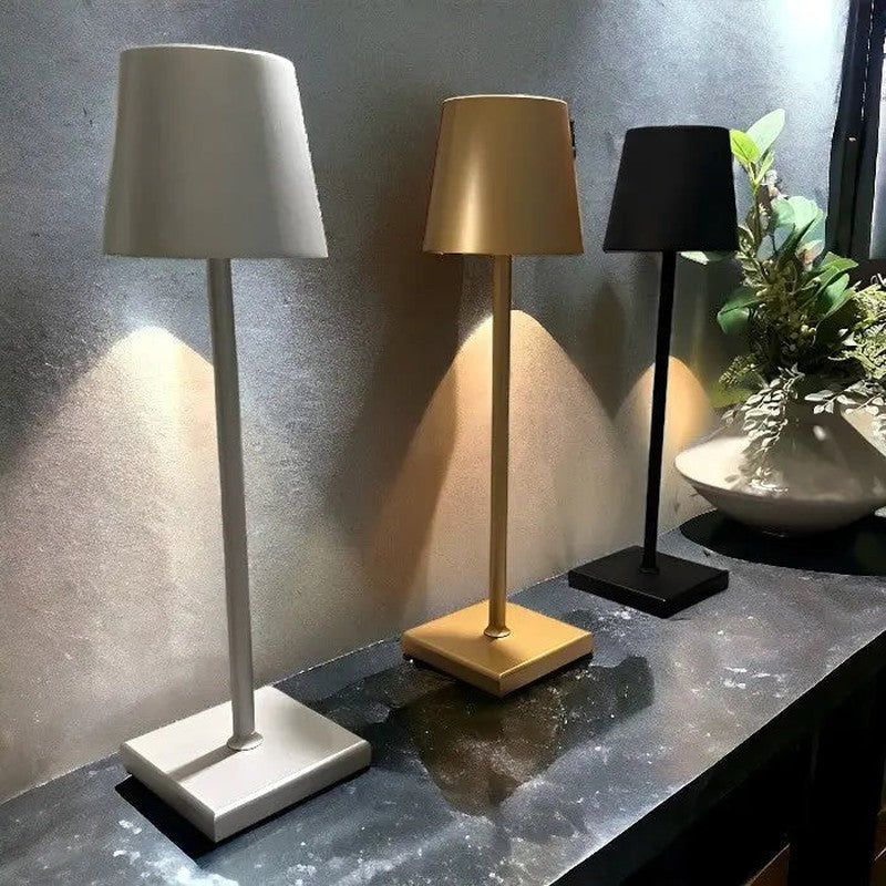Lámpara de mesa inalámbrica y recargable - Elegante LED para interior y exterior