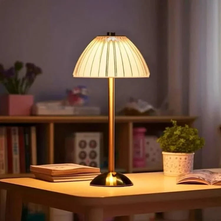 Lámpara de mesa LED de cristal recargable e inalámbrica