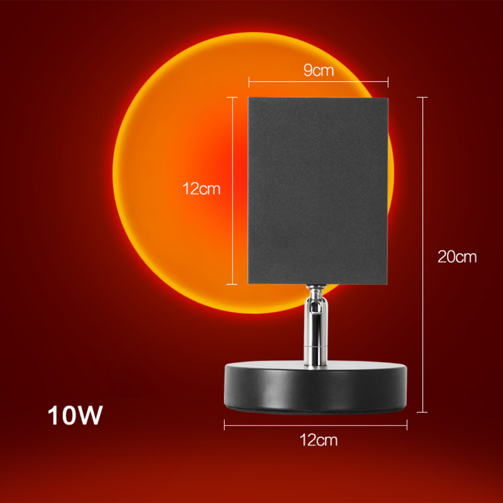 Lámpara de mesa LED retro con efecto atardecer